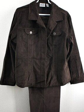 Chico's Design Vintage Corduroy Jacket Pants Outfit size 3